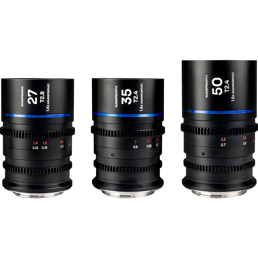 Laowa Nanomorph S35 Prime 3-Lens Bundle (Sony E, Canon RF, Fuji X, m43, ARRI PL & Canon EF) Blue Flare model - 1
